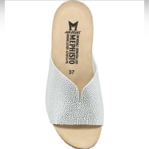 Mephisto Lisane Silver Metallic Slide Wedge, Sz 39/7.5 - Picture 12 of 13